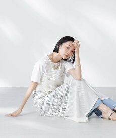 【SALE／40%OFF】NANO universe クロシェニット風レースノースリーブワンピース ナノユニバース ワンピース・ドレス ワンピース ブラウン ブラック ホワイト【送料無料】