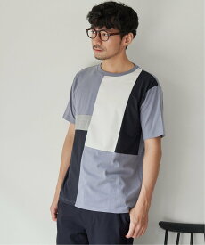 【SALE／10%OFF】ikka TRツイル切り替えTシャツ イッカ トップス カットソー・Tシャツ ブルー ホワイト グリーン ネイビー