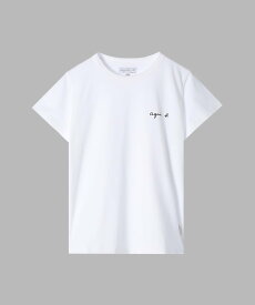 agnes b. FEMME WEB限定 S179 TS BRANDO ロゴTシャツ アニエスベー トップス カットソー・Tシャツ ホワイト【送料無料】