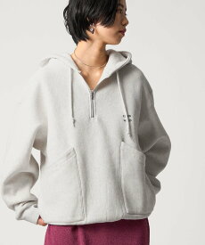 CITEN ＜CITEN＞ハーフジップスウェットフーディー シテン トップス スウェット・トレーナー パープル グレー ブラック ホワイト ブルー ネイビー イエロー【送料無料】