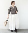 【WEB限定】<手洗い可能>トリム ヘンリーネック フード ニット パーカ