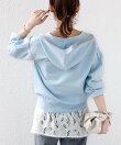 【WEB限定】<手洗い可能>トリム ヘンリーネック フード ニット パーカ