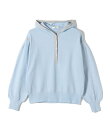【WEB限定】<手洗い可能>トリム ヘンリーネック フード ニット パーカ