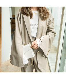 【SALE／30%OFF】Rouge vif la cle 【一部店舗限定】【2点セット】スリットジャケット&ウエストクロスパンツSET ルージュ・ヴィフ ラクレ ジャケット・アウター テーラードジャケット・ブレザー ベージュ ブラック【送料無料】