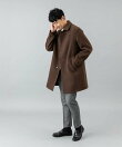 『XLサイズあり』light meltonステンカラーコート