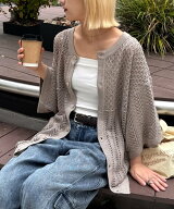 【SALE／30%OFF】CIAOPANIC TYPY 【UNISEX】レース編みパッチワークニットカーディガン/WEB限定 チャオパ…