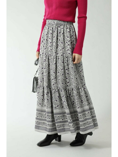 Rose Bud フォークロア柄スカート Rakuten Fashion 楽天ファッション 旧楽天ブランドアベニュー T