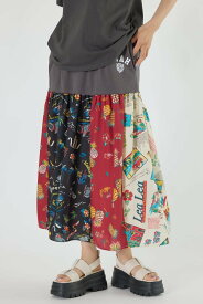 【SALE／20%OFF】RODEO CROWNS WIDE BOWL ドッキングアロハスカート ロデオクラウンズワイドボウル パンツ その他のパンツ グレー【送料無料】