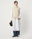 【SALE／50%OFF】UNITED ARROWS green label relaxing ニット ベスト * シャツ ワンピース セット ユナイテッドアローズ グリーンレーベルリラクシング ワンピース・ドレス シャツワンピース ホワイト グレー ブラウン【送料無料】