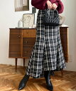 【SALE／40%OFF】moment+ ツイードマーメイドスカート モーメントプラス スカート その他のスカート ブラック ブラウン