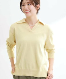 【SALE／60%OFF】Reflect スキッパーネックニットプルオーバー リフレクト トップス ニット ブルー イエロー ホワイト【送料無料】