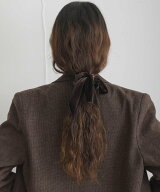 Sonny Label ベロアリボンシュシュ サニーレーベル ヘアアクセサリー ヘアゴム ブラウン ブラック