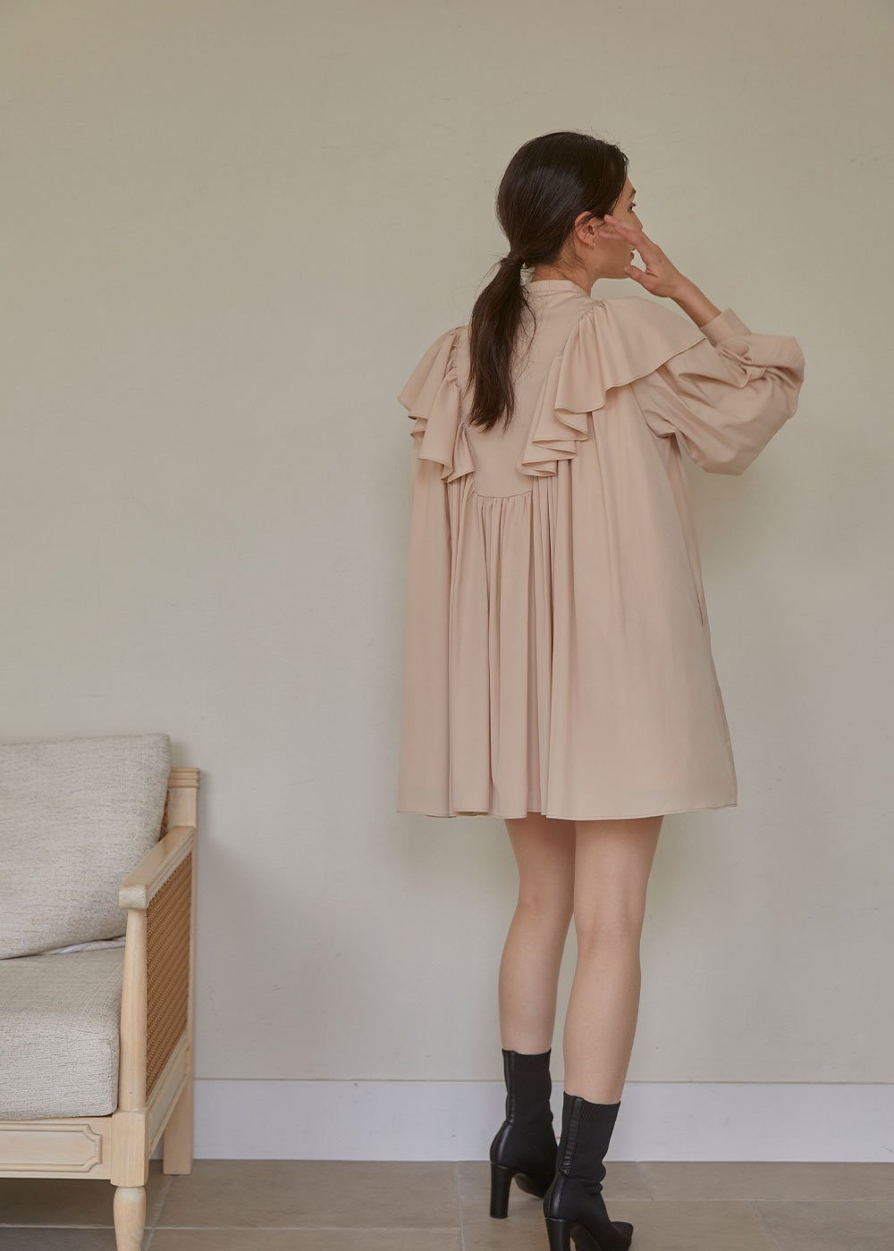 ACYM｜Frill blouse mini ワンピース | Rakuten Fashion(楽天