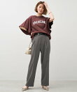 吸水速乾/防シワ-ワンタックストレートパンツ<セットアップ対応><2サイズ展開>