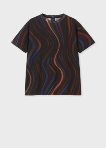 "�ySALE�^30%OFF�zPS Paul Smith �E�B�����Y ""Swirl"" �I�[���I�[�o�[ ����T�V���c �|�[���E�X�~�X �g�b�v�X �J�b�g�\�[�ET�V���c �u���b�N�y���������z"