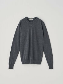 JOHN SMEDLEY クルーネック長袖ニットプルオーバー ｜ DILLIE ｜ 30G CONTEMPORARY FIT ジョンスメドレー トップス ニット グレー【送料無料】