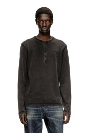 DIESEL メンズ 長袖Tシャツ T-MIND ディーゼル トップス カットソー・Tシャツ ブラック【送料無料】