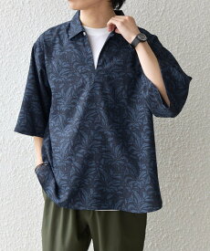 SHIPS any SHIPS any:＜UVカット＞FUTURE LINEN CANVAS リネンライク スキッパー プルオーバーシャツ◆ シップス トップス シャツ・ブラウス ネイビー ブルー グリーン ブラウン【送料無料】