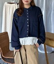 多ボタンメロー裏毛カーディガン
