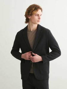 three dots Men's high gauge cardboard jacket �X���[�h�b�c �W���P�b�g�E�A�E�^�[ ���̑��̃W���P�b�g�E�A�E�^�[ �l�C�r�[ �u���b�N �x�[�W���y���������z