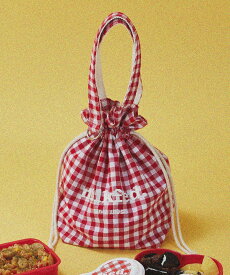 MILKFED. GINGHAM COOLER BAG ミルクフェド バッグ トートバッグ ブラック レッド