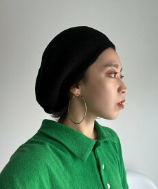 【SALE／10%OFF】wee9s daily daily knit beret ノット アット 帽子 ニット帽・ビーニー ブラック