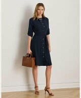LAUREN RALPH LAUREN ダブルフェイスド ジョーゼット シャツドレス ラルフローレン ワンピース・ドレス …