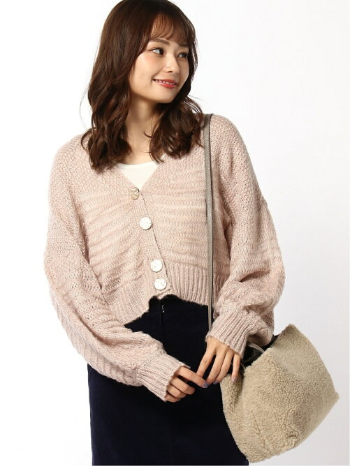 Anap Anap クロップド丈アームボリュームニットカーディガン Rakuten Fashion 楽天ファッション 旧楽天 ブランドアベニュー V