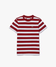 LACOSTE BOYS ボーダーTシャツ ラコステ トップス カットソー・Tシャツ レッド ブルー ホワイト ベージュ【送料無料】