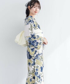 SOUBIEN 浴衣2点セット レディース (浴衣+帯) ソウビエン 着物・浴衣・和装小物 浴衣 ベージュ ホワイト【送料無料】