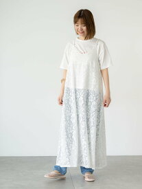 【SALE／50%OFF】Lugnoncure 総レースキャミワンピース テチチ ワンピース・ドレス ワンピース ブラック ホワイト