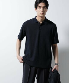 【SALE／20%OFF】NANO universe 「Damerino」ヘリンボンポロシャツ/防シワ・吸水速乾・UVカット ナノユニバース トップス カットソー・Tシャツ ブラウン グレー ネイビー【送料無料】