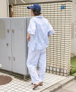 インド カットジャガード半袖シャツ<セットアップ対応>