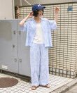 インド カットジャガード半袖シャツ<セットアップ対応>