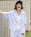 インド カットジャガード半袖シャツ<セットアップ対応>
