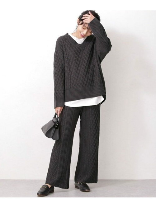 Nano Universe Web限定 ケーブルニットパンツセットアップ Rakuten Fashion 楽天ファッション 旧楽天ブランドアベニュー Bv3575