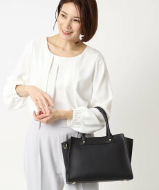 【SALE／44%OFF】SHOO・LA・RUE スクエアトート シューラルー バッグ トートバッグ ホワイト グレー ブラック