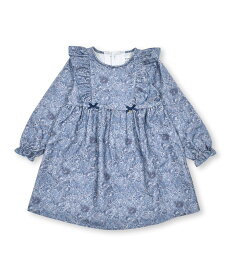 【SALE／50%OFF】BeBe Petits Pois Vert 【お揃い】ネル起毛コットン花柄ワンピース(95~150cm) ベベ オンライン ストア ワンピース・ドレス ワンピース ピンク ブルー【送料無料】