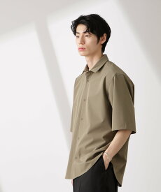 【SALE／20%OFF】NANO universe ライトウェイトストレッチ シャツ半袖 ナノユニバース トップス シャツ・ブラウス カーキグリーン グレー ブラック【送料無料】