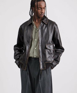 Saturdays NYC Tunstall Vintage Leather Jacket �T�^�f�[�Y�@�j���[���[�N�V�e�B �W���P�b�g�E�A�E�^�[ �u���]���E�W�����p�[ �u���b�N�y���������z