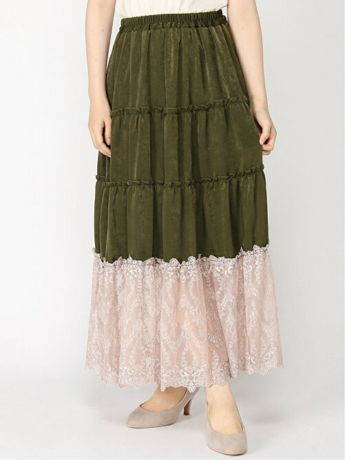 Axes Femme W 裾レースティアードスカート Rakuten Fashion 楽天ファッション 旧楽天ブランドアベニュー Bk2576