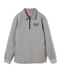 【SALE／50%OFF】BEAMS GOLF ORANGE LABEL ＜MEN＞BEAMS GOLF ORANGE LABEL / 幾何学キルト ハーフジップ プルオーバー ビームス ゴルフ トップス スウェット・トレーナー ホワイト ベージュ ブラック【送料無料】