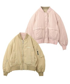 【SALE／30%OFF】MILKFED. REVERSIBLE MA-1 FLIGHT JKT ミルクフェド ジャケット・アウター MA-1 ベージュ ブラック カーキ【送料無料】