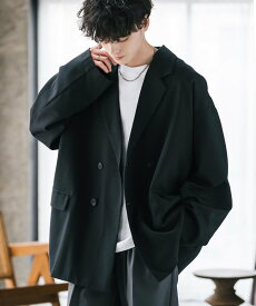 Rocky Monroe オーバーサイズダブルテーラードジャケット ロッキーモンロー ジャケット・アウター テーラードジャケット・ブレザー グレー ブラック ネイビー ホワイト【送料無料】