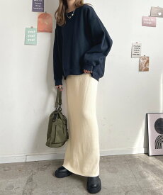 【SALE／16%OFF】Futier Land まるで毛布を纏っているような温かさ.裏起毛ニットロングスカート フューティアランド スカート ロング・マキシスカート オレンジ グリーン グレー ブラック イエロー ブルー ホワイト【送料無料】