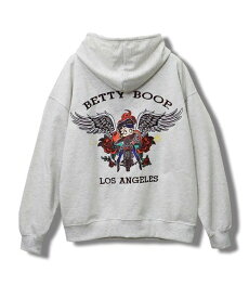 CORISCO BETTY BOOPウイングバイクプルパーカー(MENS)(WOMENS) サンコーバザール トップス スウェット・トレーナー ブラック グレー【送料無料】