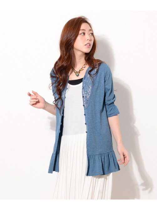 Sankyoshokai ロングカーディガンレースフリルレディース Rakuten Fashion 楽天ファッション 旧楽天ブランドアベニュー T