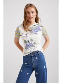 【SALE／50%OFF】Desigual テクスチャー Tシャツ デシグアル トップス カットソー・Tシャツ ホワイト【送料無料】