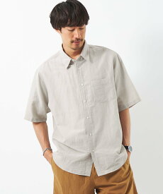 【SALE／40%OFF】UNITED ARROWS green label relaxing ボイルリネン ジャストルーズ レギュラーカラー シャツ ユナイテッドアローズ アウトレット トップス シャツ・ブラウス グレー ブラウン ブルー【送料無料】