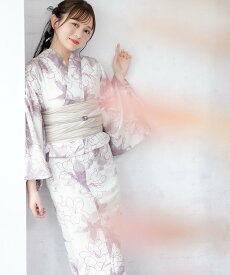 SOUBIEN 浴衣2点セット レディース (浴衣+帯) ソウビエン 着物・浴衣・和装小物 浴衣 ピンク ベージュ【送料無料】